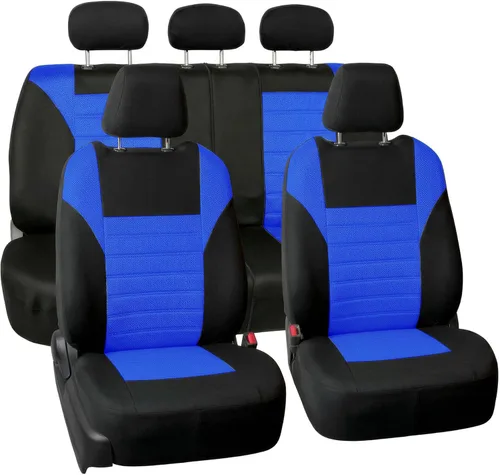 Vista 39 de Fundas de malla 3D de primera calidad para asiento de auto, camión o caravana, de FH GROUP (FH-FB068115), Gris