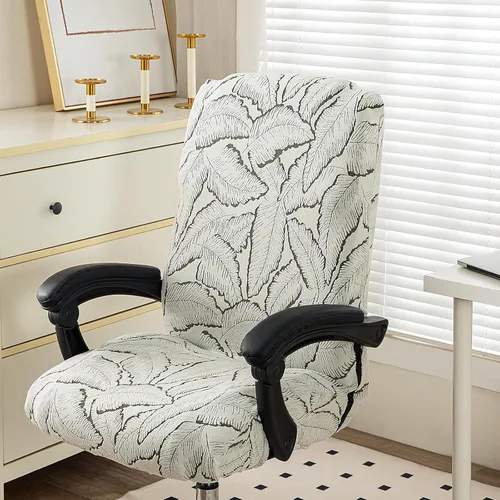 Vista 15 de Fundas elásticas para sillas – Fundas deslizables duraderas con cremallera para escritorio de computadora, sillas universales para juegos/oficina, 05