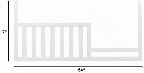 Vista 3 de Riel de seguridad para camas pequeñas Sorelle Convertible Cunas – Riel de madera maciza para conversión de cuna convertible a cama infantil – Riel