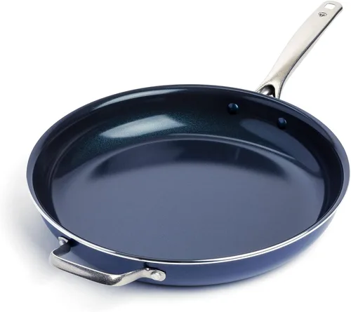 Vista 11 de Blue Diamond - Sartén antiadherente de 8 pulgadas, sin PFAS, sartén de cerámica para huevos y tortilla, con infusión de diamante, apta