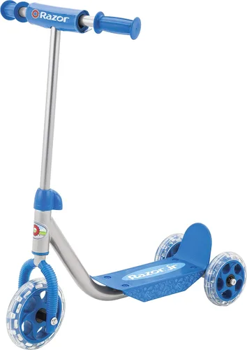 Vista 2 de Razor Jr. Lil' Kick Scooter & A Kick Scooter para niños, ligero, plegable, marco de aluminio y manubrio ajustable