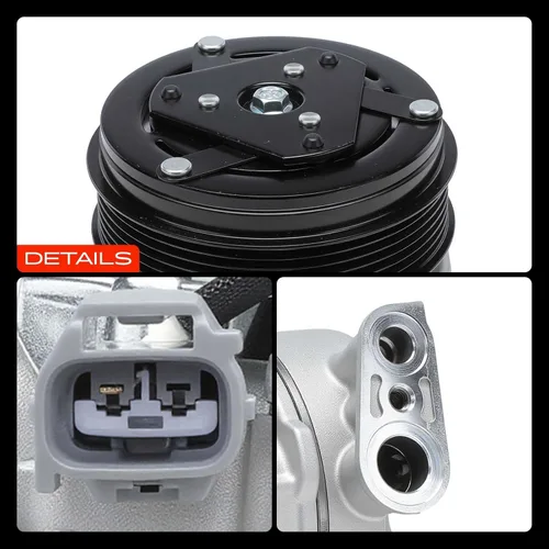 Vista 9 de A-Premium Compresor de aire acondicionado de CA con embrague compatible con Jeep Renegade 2015-2021 2.4L, Fiat 500X 2016-2018 1.4L 2.4L