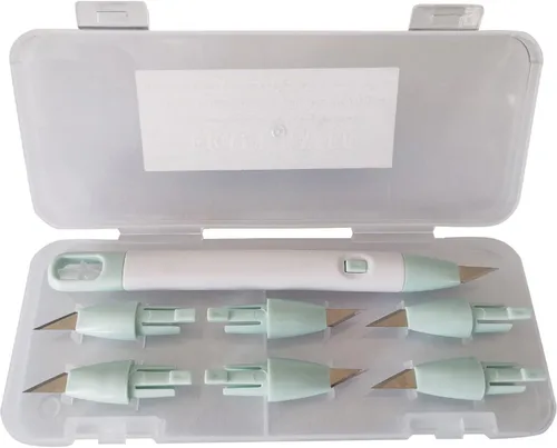 Vista 2 de Corey-z Kit de cuchillos de precisión para manualidades, juego de cuchillos Exacto, cuchillo de tallado, herramienta de corte de manualidades con 6