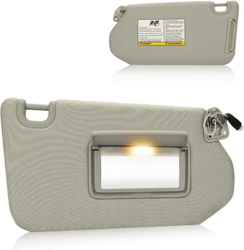 Vista 8 de Visera solar para conductor y pasajero compatible con Nissan Pathfinder 2013-2018, para Infiniti QX60 2014-2017, JX35 2013, con luz de repuesto