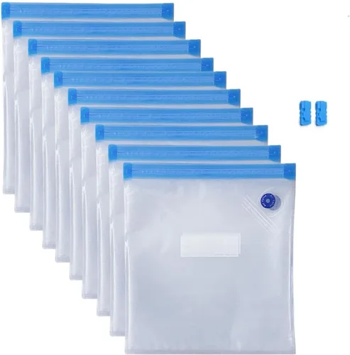 Vista 9 de Bolsas Sous Vide - Bolsas de sellado al vacío reutilizables libres de BPA para alimentos/congelación seguras - 20 piezas (21.8 * 21.6 cm) Bolsas