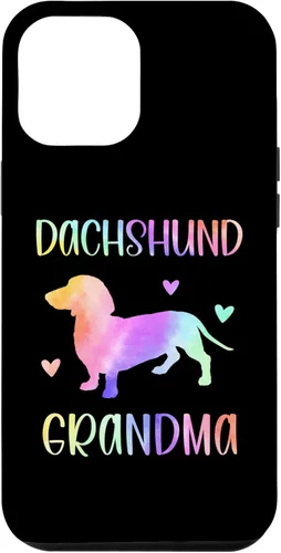 Vista 6 de Carcasa para iPhone 14 con diseño de perro salchicha abuela Wiener Dog Nana Rainbow Watercolor Case