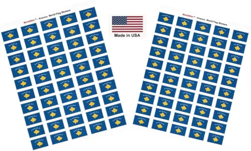 Vista 301 de 100 calcomanías de la bandera de Afganistán, dos hojas de 50, 1.5" x 1" hechas en Estados Unidos, calcomanías autoadhesivas para álbum de recortes