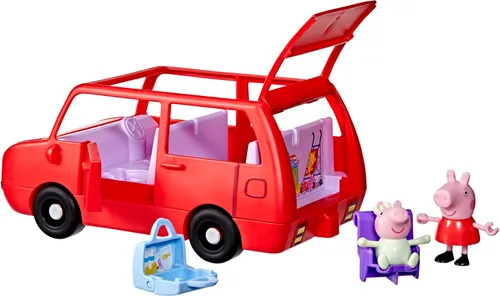 PEPPA PIG Peppa's Big Family Car con 2 figuras (para 5), juego de autos de juguete para niñas y niños, niños a partir de 3 años