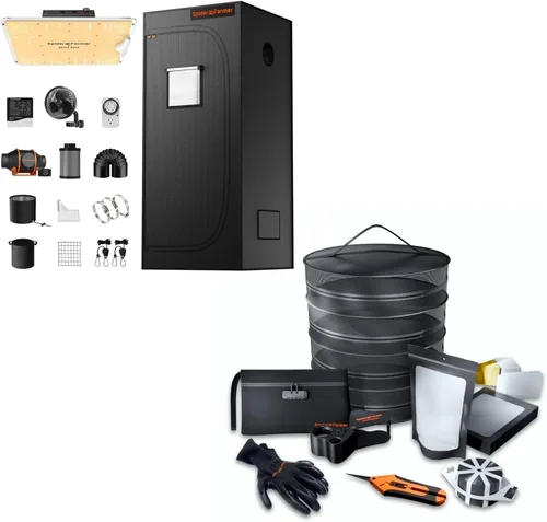 Spider Farmer Kit de cultivo profesional 9 en 1: tijeras de podar, lupa 60X, estante de secado para hidroponía, jardinería interior e invernadero y