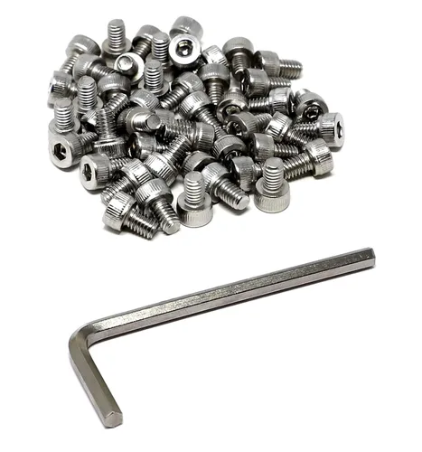 Vista 12 de iexcell Kit de tornillos de cabeza hexagonal de acero inoxidable 304, 100 unidades M2 x 0.157 in, paso de rosca de 0.016 in