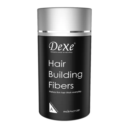 Vista 6 de Fibras de construcción del cabello (negro) - Espesante de cabello fino para mujeres y hombres