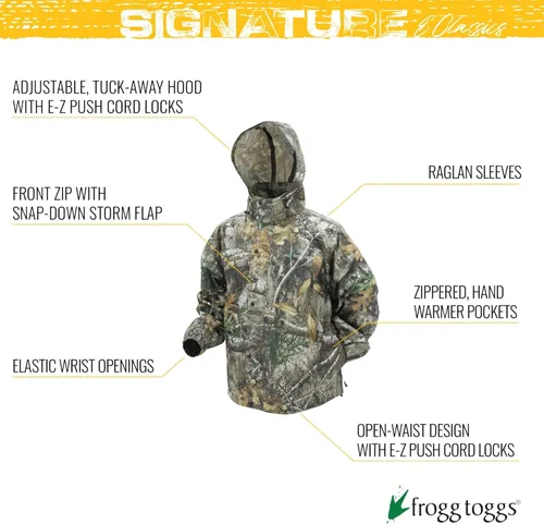 Vista 2 de Frogg Toggs Pro Action - Chaqueta para lluvia, Camuflaje, XXL