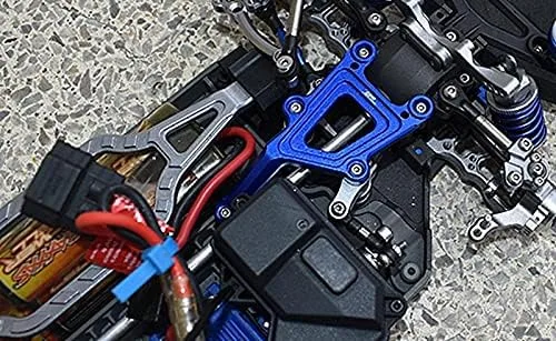 Vista 3 de Placa superior delantera de aluminio para 1/10 Traxxas Ford GT 4-Tec 2.0 83056-4/4-Tec 3.0 93054-4 - Juego de 6 piezas Azul