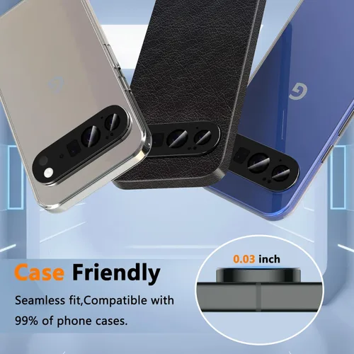 Vista 6 de YWXTW Protector de pantalla de lente de cámara para Google Pixel 10 Pro XL (no para 10 Pro), recortes precisos de metal de alta definición, vidrio