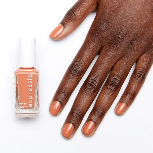 Vista 9 de Essie Expressie - Esmalte de uñas de secado rápido Peachy Beige, vegano, para escritorio, 0.33 fl oz