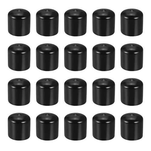 Vista 18 de DMiotech Paquete de 20 protectores de rosca de tornillo negros de identificación de 0.079 pulgadas (0.079 in), tapas de goma para pernos