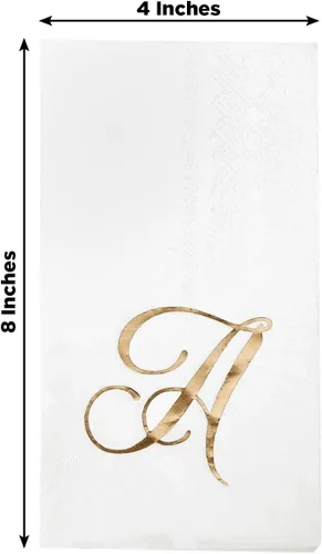 Vista 204 de Efavormart 50 Pack Servilletas de papel para fiestas de 2 capas suaves verde oliva con borde dorado de oro, servilletas para cenas, cócteles