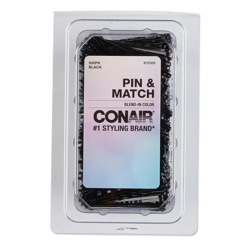 Horquillas en envase color negro de Conair, Negro
