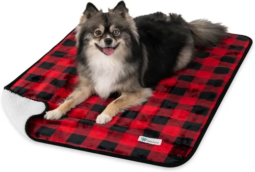 Vista 17 de PetAmi Manta impermeable para perros y gatos, a prueba de orina, reversible, forro polar suave, lavable, 24 x 32 pulgadas, color beige