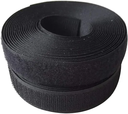 Vista 3 de Tiras de gancho y bucle de 1 pulgada de ancho (0.984 in) de 5 yardas, cinta entrelazada, cinta de gancho y bucle para ropa, manualidades de costura