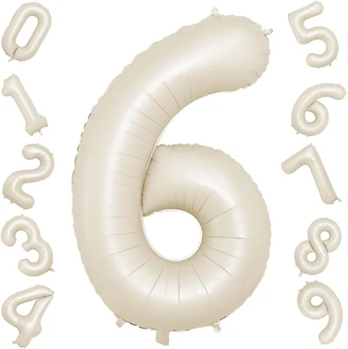 Vista 51 de Biapian Globo de papel de aluminio gigante crema A de 40 pulgadas, globos grandes A de aluminio con helio para cumpleaños, baby shower, boda