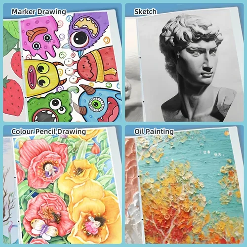 Vista 7 de Libro de almacenamiento A2 adecuado para pinturas de diamantes de 22 x 15 pulgadas, contenedor de almacenamiento de kit de arte de diamantes con 30