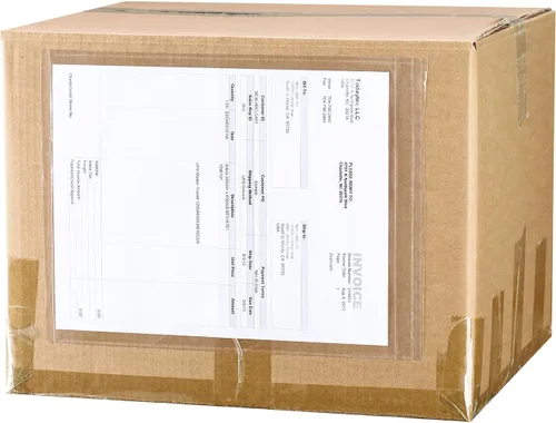 Vista 4 de Sobres transparentes prémium de 2.5 mil de pulgada (9.5 x 12 pulgadas), etiquetas adhesivas de envío/bolsas de documentos/fundas para papeles