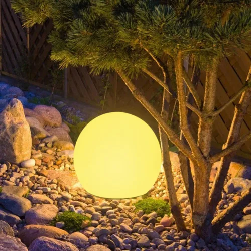 Luz solar de globo de 8 pulgadas para exteriores, impermeable, con bola solar para el exterior con control remoto, 16 colores RGB que cambian de