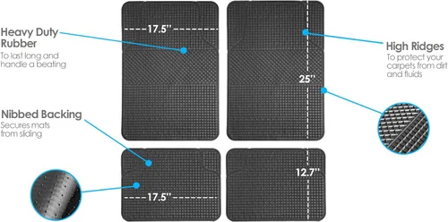 Vista 7 de FH Group Fundas para Asientos de Automóvil con Airbag Juego Completo Combo de Accesorios para Automóvil Alfombrillas de Piso de Alfombra - Asiento