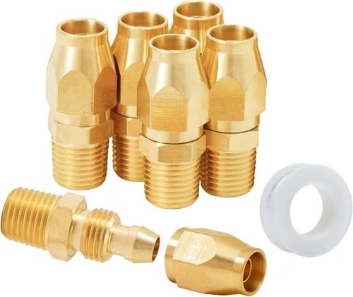 Vista 10 de SUNGATOR Accesorios de reparación de manguera de aire de 1/4 pulgadas, empalmadoras de manguera de aire NPT reutilizables de 1/4 pulgadas