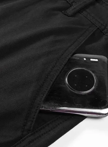 Vista 8 de JMIERR Pantalones cargo para hombre, casuales, de algodón, ajuste relajado, cintura elástica, ligeros, con múltiples bolsillos