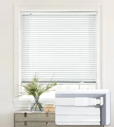 Vista 12 de LazBlinds Mini persianas horizontales de aluminio inalámbricas de 1 pulgada, persianas de filtrado de luz de tamaño personalizado para ventanas