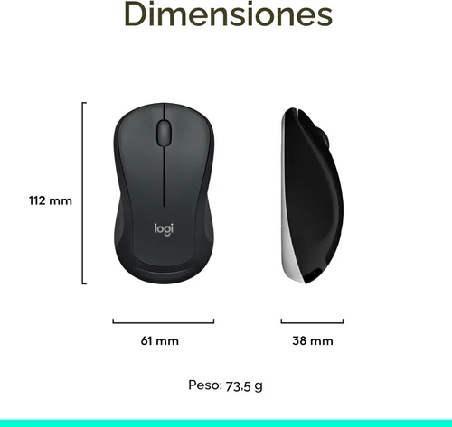 Vista 10 de Logitech MK540 Combo avanzado de teclado y mouse inalámbricos para Windows, receptor USB unificador de 2.4 GHz, teclas de acceso rápido multimedia