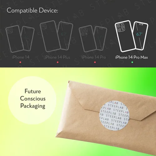 Vista 3 de SteepLab Flowing - Funda líquida de arena neón para iPhone 14 Pro Max (2022, 6.7 pulgadas), protección de cuerpo completo con bisel elevado