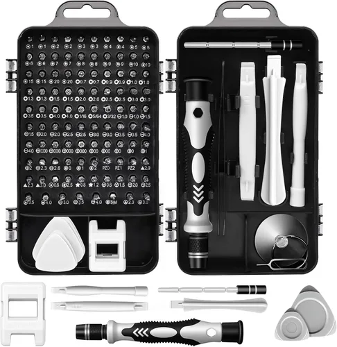 Juego de destornilladores de precisión 115 en 1, kit de herramientas de reparación micro magnética, juego de mini destornilladores, kit de