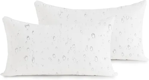 Vista 11 de Oubonun Insertos de almohada de exterior de 18 x 18 pulgadas (paquete de 2) – Almohada cuadrada impermeable – Inserto de almohadas decorativas