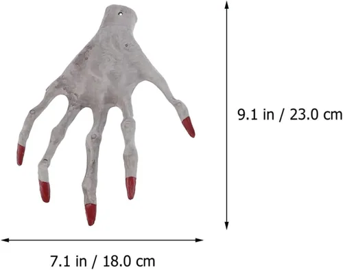Vista 5 de Didiseaon Mano de bruja para Halloween, decoración de mano de esqueleto, decoración de plástico para Halloween