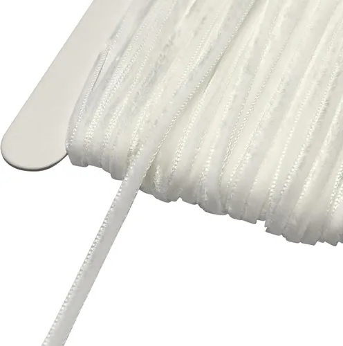 Vista 122 de Chenkou Craft Cinta de Terciopelo Beige 25 Yardas 1/4" Lotes a Granel (Beige, 1/4"(6mm))