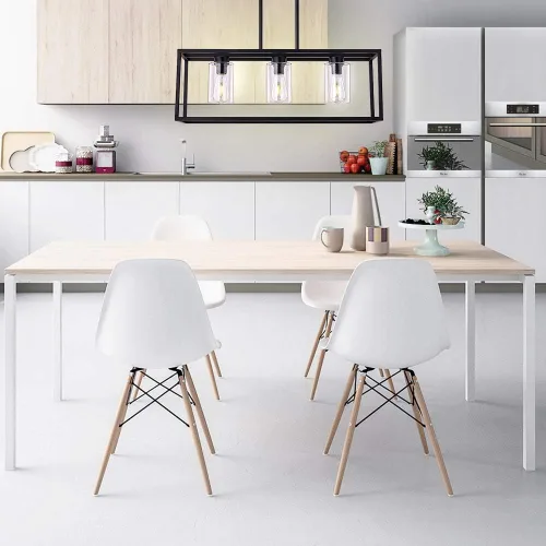 Vista 7 de XILICON Candelabro de Vestíbulo de 1 Luz Negro de Granja para Comedor Accesorios de Iluminación Colgantes de Techo para Entrada de Vestíbulo
