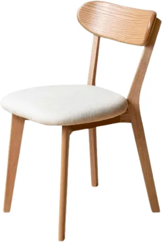 Vista 13 de Sillas de comedor 100% de madera de roble macizo, sillas de comedor modernas de mediados de siglo con respaldo redondeado, sillas de cocina, juego