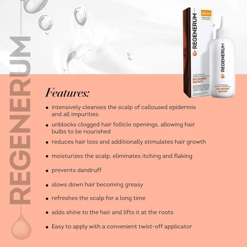 Vista 4 de Regenerum - Trichology Line Enzymatic Scalp Peeling - Fórmula de limpieza intensiva con bromelina, ácidos y urea, previene la caída del cabello