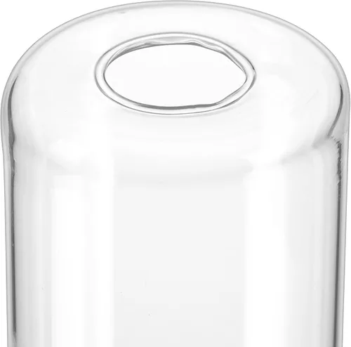 Vista 7 de Glasseam Jarrón pequeño de cristal: jarrones modernos para centros de mesa, lindo jarrón transparente soplado, juego de 6 mini jarrones de flores