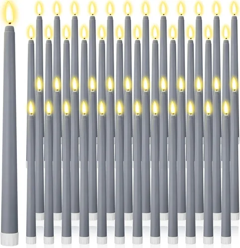 Vista 9 de Handepo Paquete de 48 velas LED sin llama, color rojo, 11 pulgadas