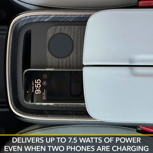 Vista 2 de TWRAPS Cargador de teléfono inalámbrico dual para Rivian R1S y R1T, almohadilla de carga magnética, compatible con MagSafe iPhone 17 Pro Max Matrix