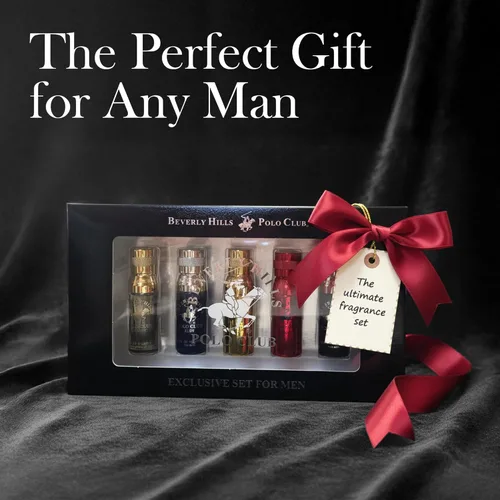 Vista 6 de Beverly Hills Polo Club EDT Eau De Toilette 5 Piezas Mini Set de Regalo Exclusivo para Hombres, 5 Mini Botellas de 0.5oz