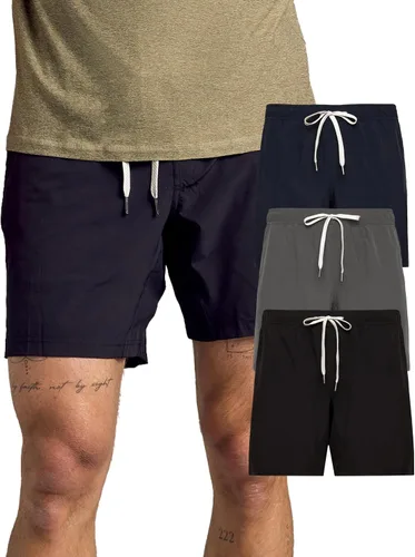 Vista 20 de True Classic Novedosos pantalones cortos para hombre, pantalones cortos de Negro