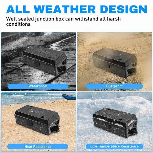 Vista 4 de Nilight - 50048R Caja de Conexiones Eléctrica de 7 Vías para Remolque, Conector de Cable para Remolque de 7 Terminales, Caja de Conexiones