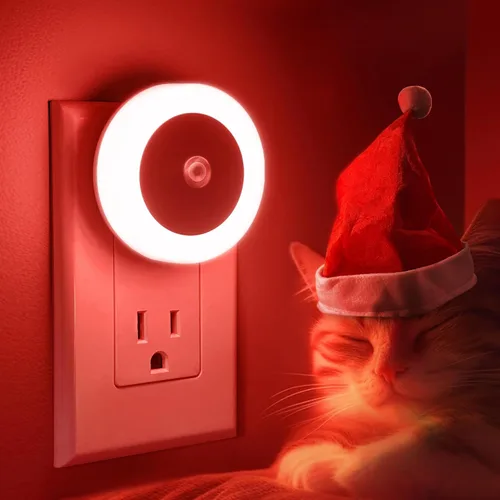 Vista 14 de Luz de Noche Briignite Azul Azure, Luces de Noche Enchufables en la Pared [2Pack], Luz Nocturna con Sensores de Luz, Luz LED de Noche