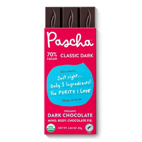 Vista 11 de Pascha Barras de chocolate negro orgánico, 85% cacao, UTZ, sin gluten y sin OMG, 2.82 onzas (paquete de 10)