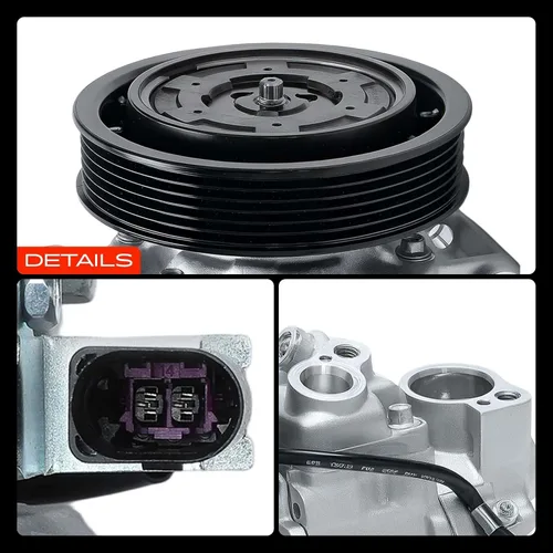 Vista 9 de A-Premium Compresor de aire acondicionado de CA con embrague compatible con Audi A6 2006-2011, A6 Quattro, Q5 2009-2012, S4 S5 3.0L 2010-2012